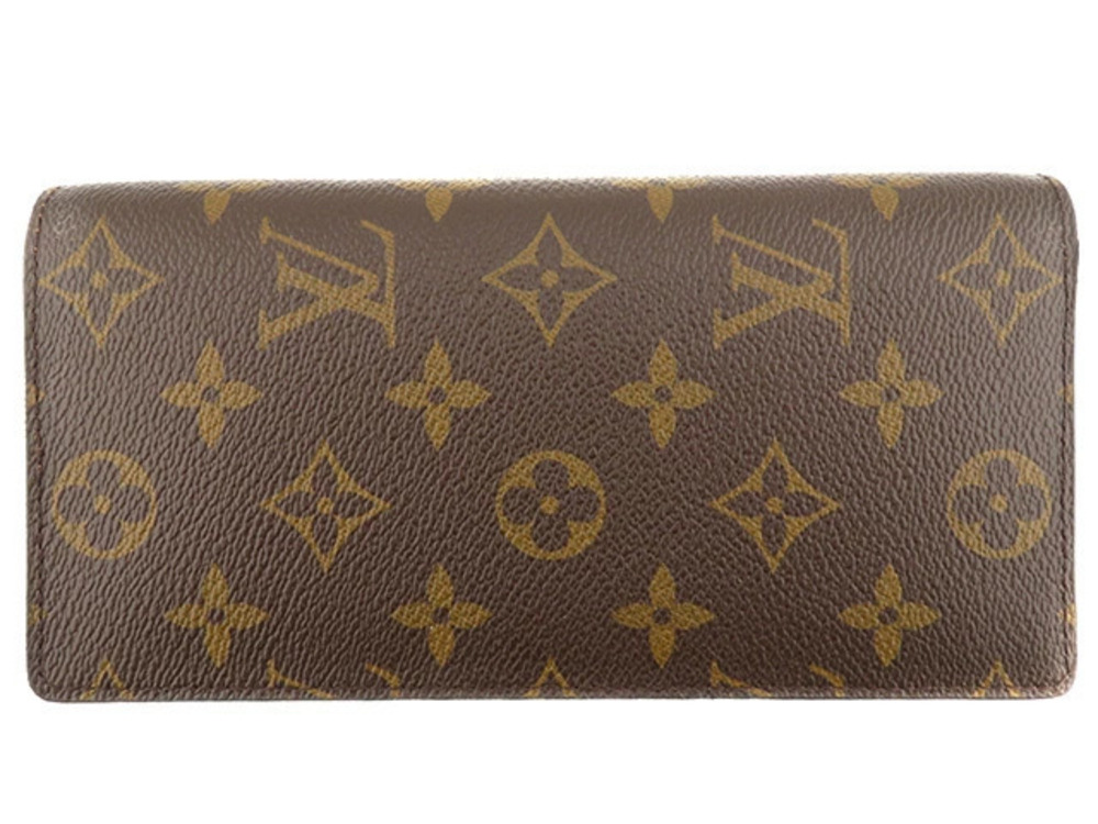 LOUIS VUITTON Portefeuille Brazza Monogram Canvas Brown Long Wallet